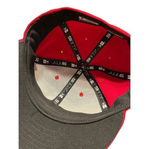 Los Angeles Angels New Era 59Fifty Men's Red Fitted Baseball Hat Size 7 - Picture 7 of 10